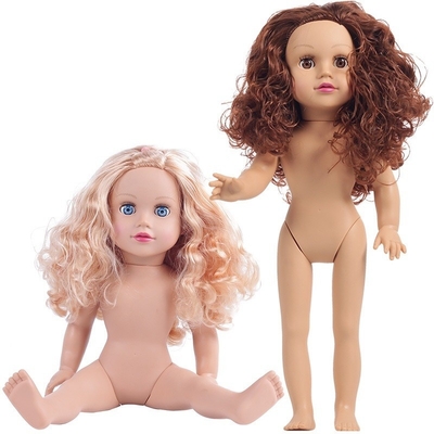 커스텀 의상 의상 18인치 아프리카계 미국인 인형 45cm 소녀 인형 하얀 갈색 피부
