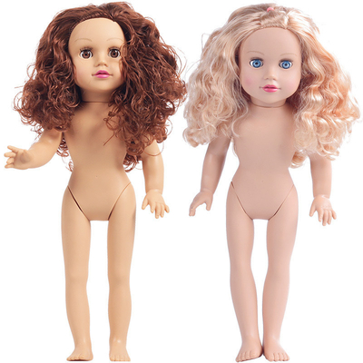 커스텀 의상 의상 18인치 아프리카계 미국인 인형 45cm 소녀 인형 하얀 갈색 피부