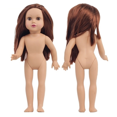 커스텀 의상 의상 18인치 아프리카계 미국인 인형 45cm 소녀 인형 하얀 갈색 피부