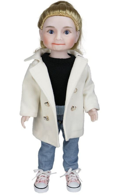 18인치 미국 소녀 인형 OEM 오리지널 디자인 다른 의상 스타일 케이스 쇼